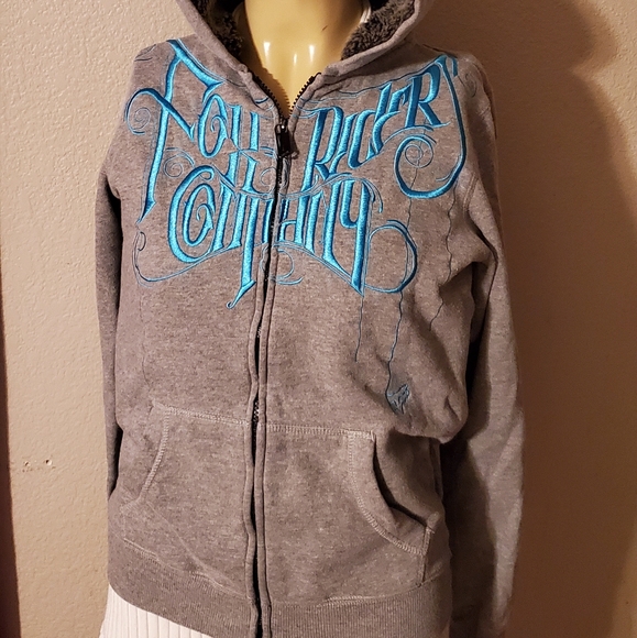 Like New Fox Womens Hoodie Sweatshirt Gray Full Zipper Small - Picture 2 of 7
